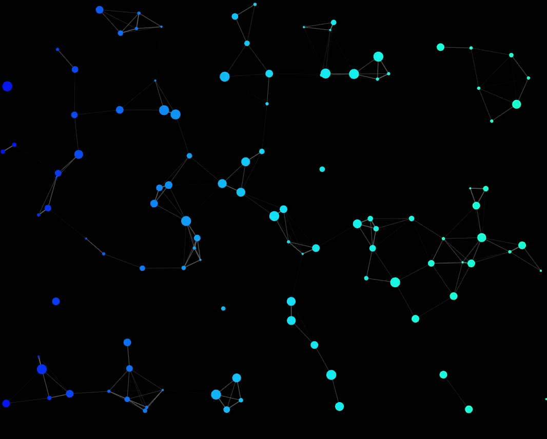 Particle Screen animated visual — particles bouncing and forming connections